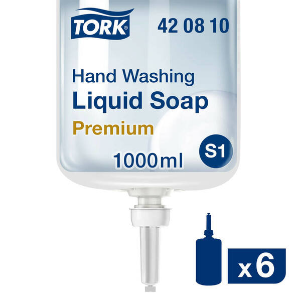 Tork extra milde vloeibare zeep 1.000 ml 6x1 liter