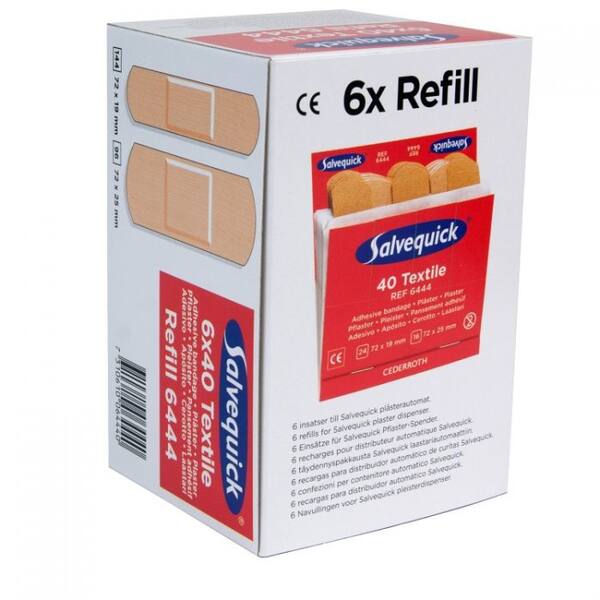 Salvequick navulling pleisters textiel 6x40 stuks (6444)