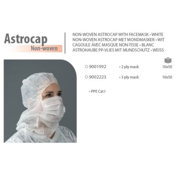 Astrocap non-woven wit standaard 2-laags
