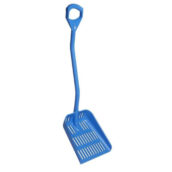Vikan uitlekschep met groot blad blauw steel 1.150 mm blad 380x340 mm (56033)