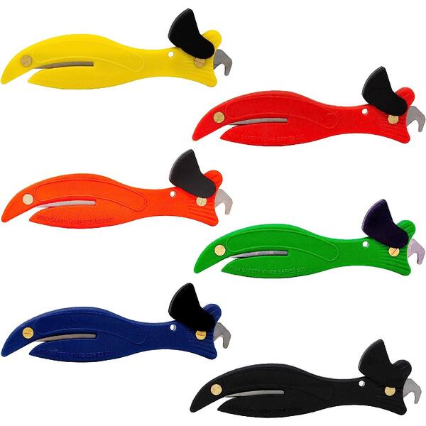 Fish 200M veiligheidsmes detecteerbaar blauw met haakmes