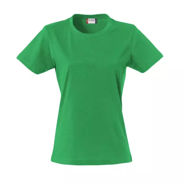 T-Shirt Clique Basic Ladies inclusief bedrukking appelgroen maat S
