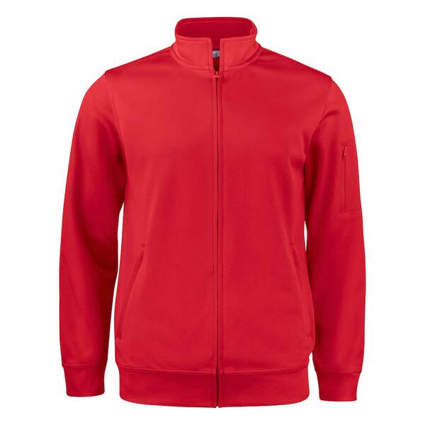 Cardigan Clique Basic inclusief bedrukking rood maat M
