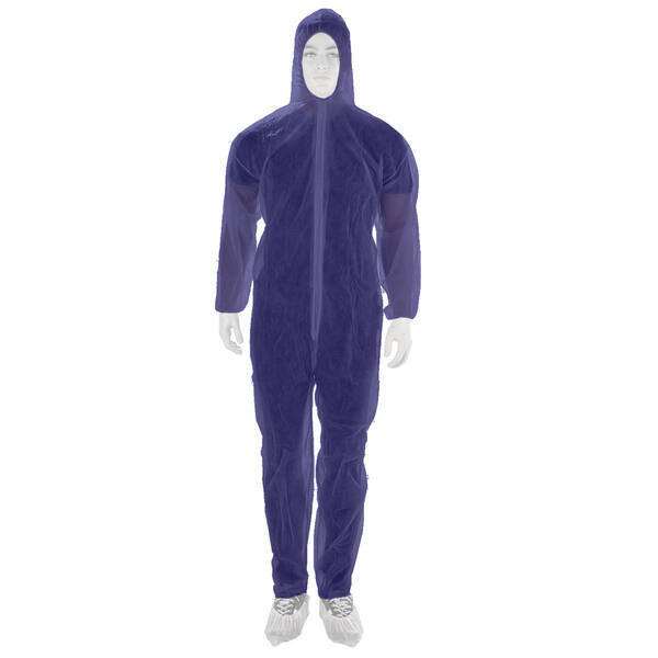 Coverall PP non-woven met ritssluiting blauw maat M