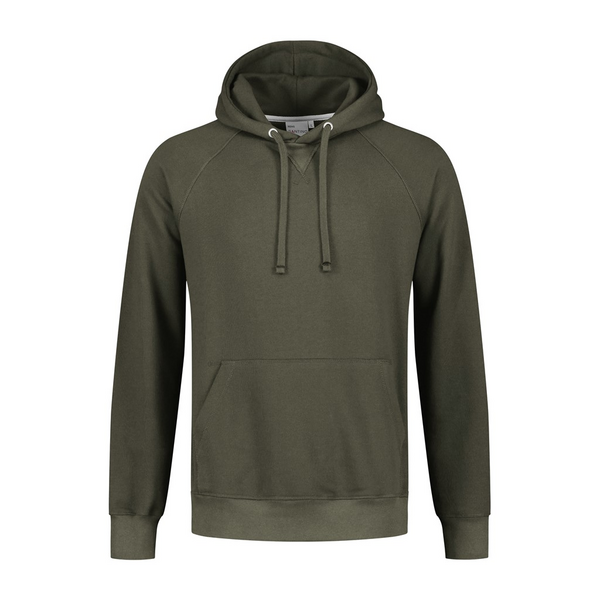 Sweater met capuchon Santino inclusief bedrukking groen (4 maten)