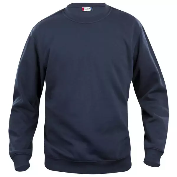 Roundneck Clique Basic inclusief bedrukking donkerblauw maat XL