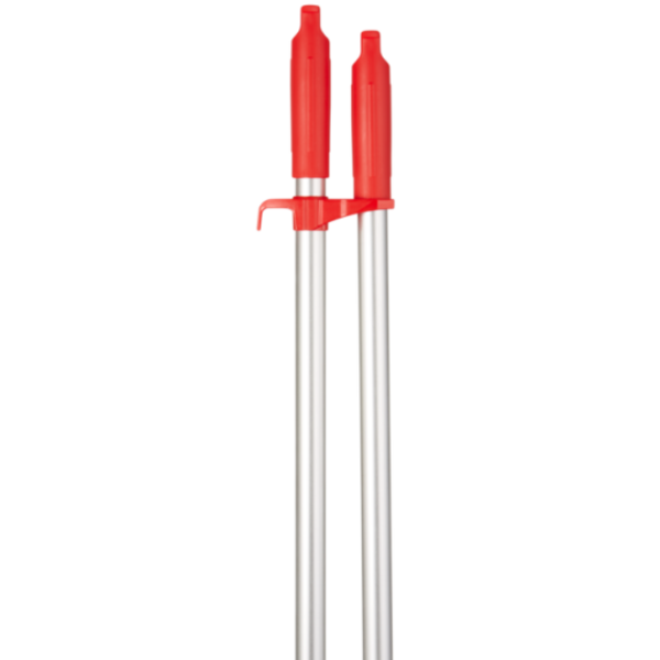 Vikan combinatieset blik/veger met lange steel 840 mm afsluitbaar rood 250 mm (56654)