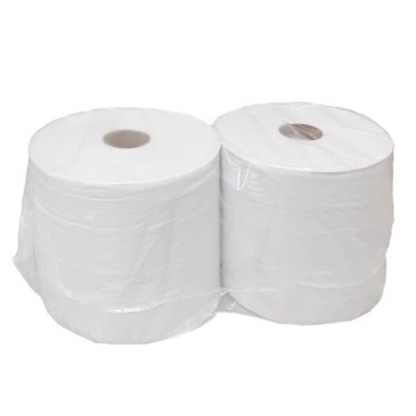 Poetsrollen maxi 2-laags wit recycled 1000 vel