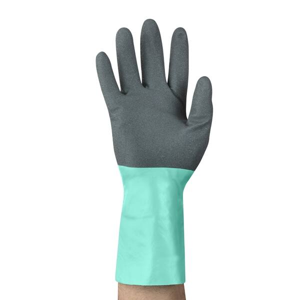 Handschoenen Ansell Alpha Tec 58-128 antraciet/groen maat 10 (19020710)