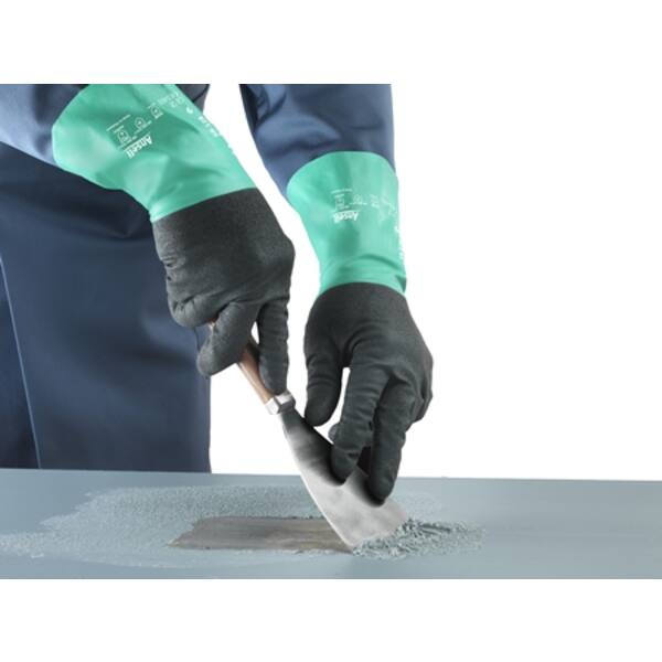 Handschoenen Ansell Alpha Tec 58-128 antraciet/groen maat 10 (19020710)