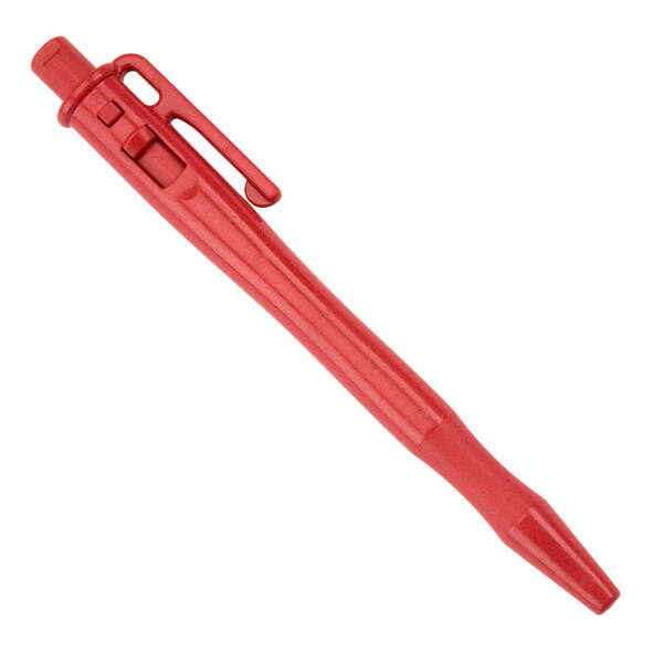 Retreeva pennen detecteerbaar intrekbaar met pocketclip en lanyardlus behuizing rood inkt rood (P8938-RO)