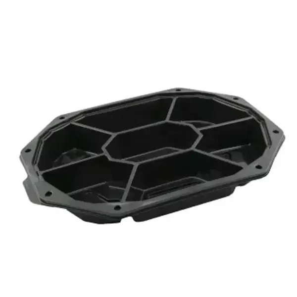 Cateringschaal 7-vaks zwart 335x250x45 mm 8 hoekig