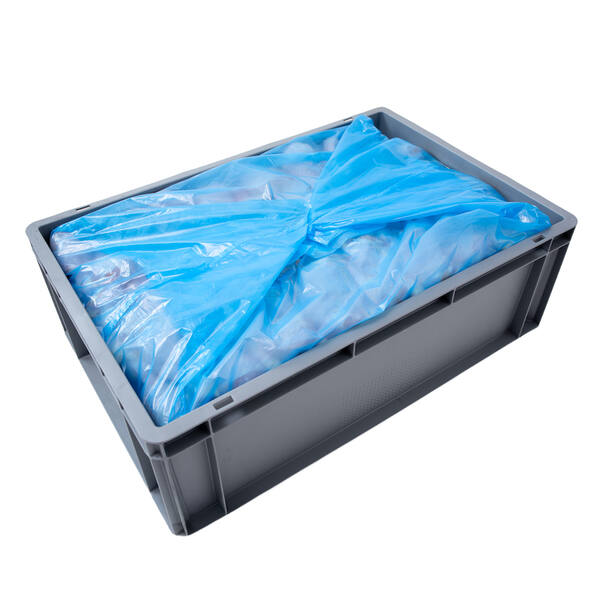 LDPE kratzakken 82/35 x 75cm 20my blauw op rol