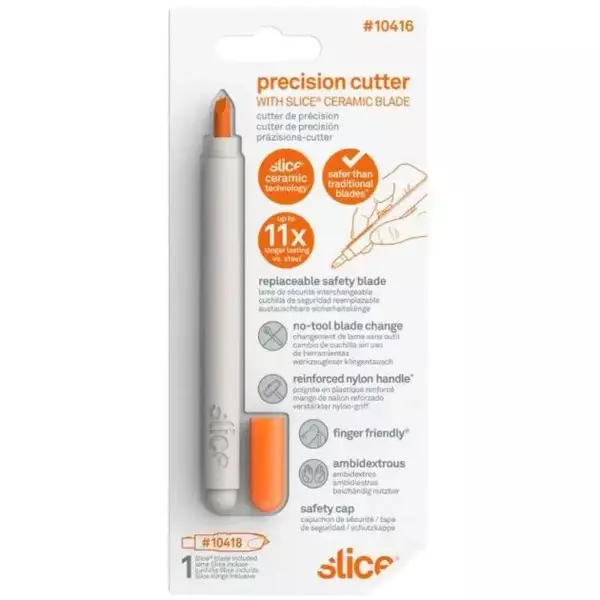 Veiligheidsmessen detecteerbaar Slice Precision Cutter oranje (10416)