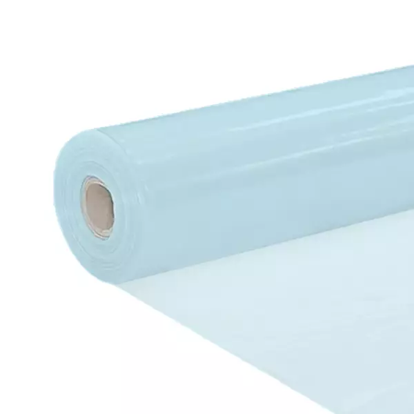 LDPE vlakfolie 40 my 53cm breed blauw 1% op koker