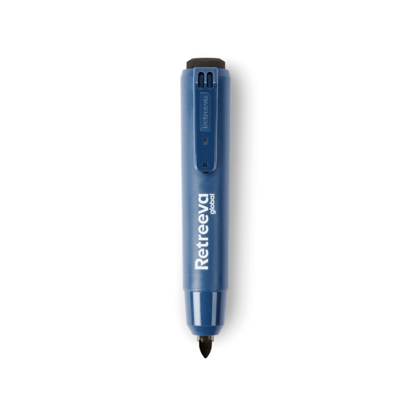 Retreeva permanent marker detecteerbaar behuizing blauw inklikbaar inkt zwart (RG-PRM-BK)
