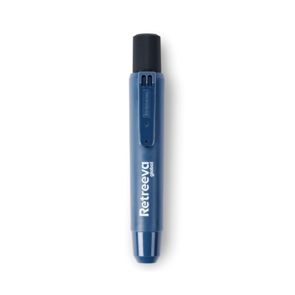 Retreeva permanent marker detecteerbaar behuizing blauw inklikbaar inkt zwart (RG-PRM-BK)