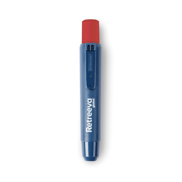 Retreeva permanent marker detecteerbaar behuizing blauw inklikbaar inkt rood (RG-PRM-RD)