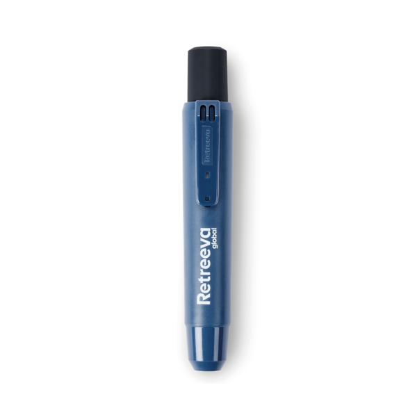 Retreeva dry wipe marker detecteerbaar behuizing blauw inklikbaar inkt zwart (RG-WRM-BK)