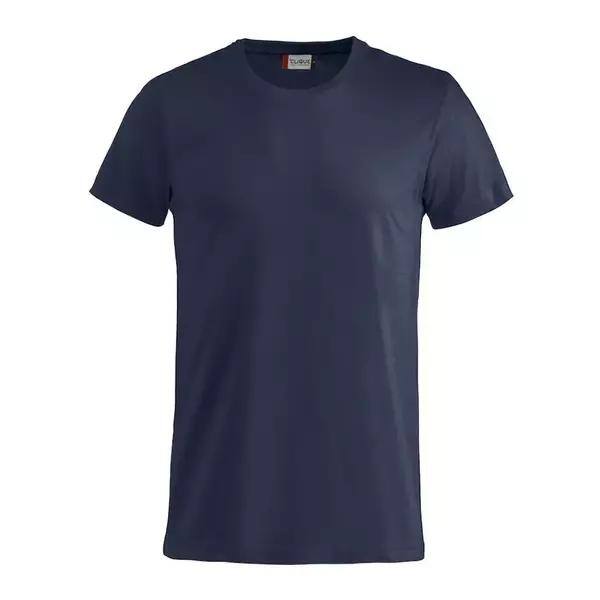 T-Shirt Clique Basic donkerblauw, inclusief bedrukking 
