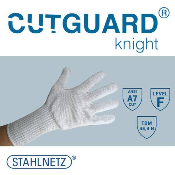 Snijhandschoen cutguard Knight wit (6 maten)