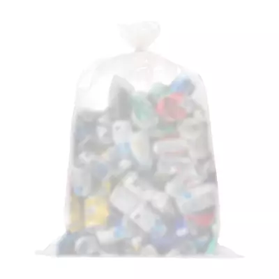 LDPE afvalzakken 60/18,5+18,5 x 170cm 65 mµ transparant los