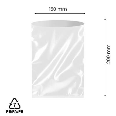 Vacuüm zakken buis PE/PA/PE transparant 90 mµ 15x20cm