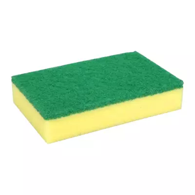 Schuurspons 140x100 mm geel/groen 50 x 10 stuks
