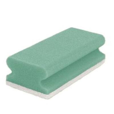 Schuurspons met greep groen/wit 10 stuks