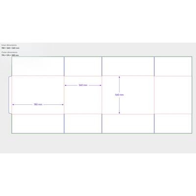 Doos 780x560x560mm DG 1/2Palletdoos, Fefco 0201 FSC©