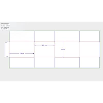 Amerikaanse vouwdozen FEFCO 0201 250x200x150mm BC-golf bruin FSC