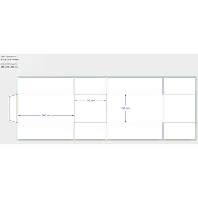 Amerikaanse vouwdozen FEFCO 0201 300x170x150mm B-golf bruin FSC