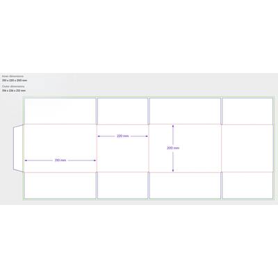 Amerikaanse vouwdozen FEFCO 0201 310x220x200mm B-golf bruin FSC