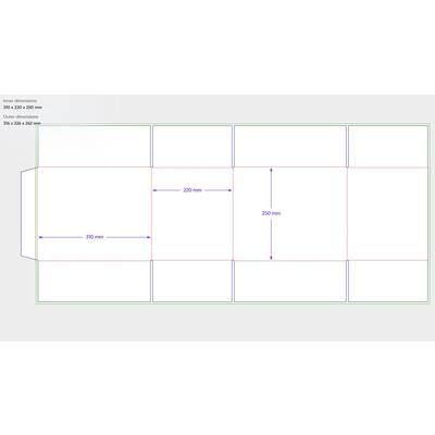 Amerikaanse vouwdozen FEFCO 0201 310x220x250mm B-golf bruin FSC