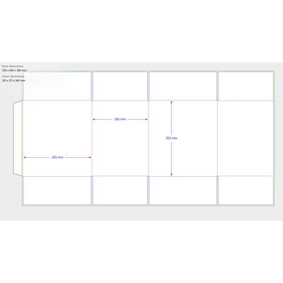 Amerikaanse vouwdozen FEFCO 0201 325x240x180mm B-golf bruin FSC