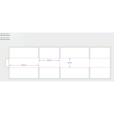 Amerikaanse vouwdozen FEFCO 0201 200x140x60mm B-golf bruin FSC