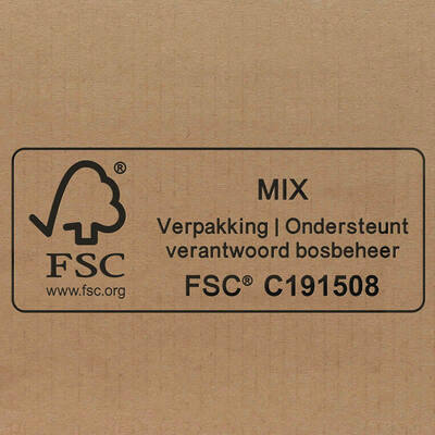 Amerikaanse vouwdozen FEFCO 0201 200x160x75mm B-golf bruin FSC
