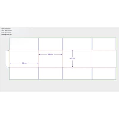 Amerikaanse vouwdozen FEFCO 0201 405x305x236 mm B-golf bruin FSC
