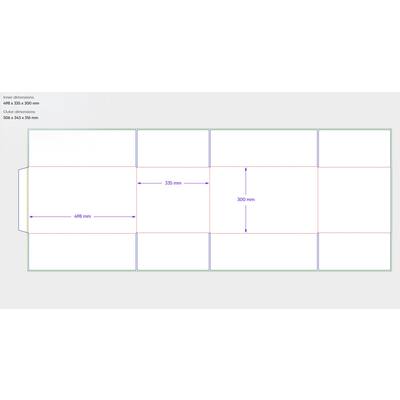 Amerikaanse vouwdozen FEFCO 0201 498x335x300mm C-golf bruin FSC