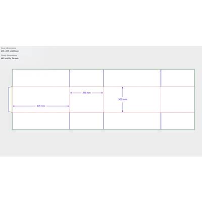 Amerikaanse vouwdozen FEFCO 0201 675x395x300mm C-golf bruin FSC