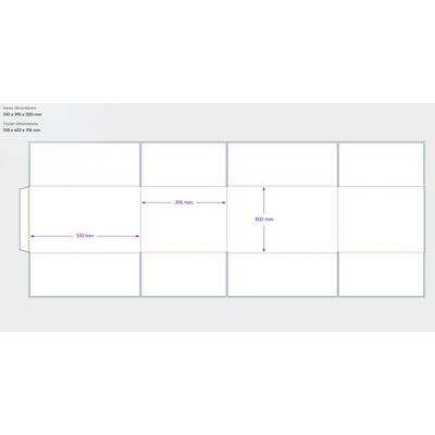 Amerikaanse vouwdozen FEFCO 0201 510x395x300mm C-golf bruin FSC