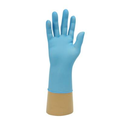 Onderzoekshandschoenen ongepoederd nitril blauw maat S