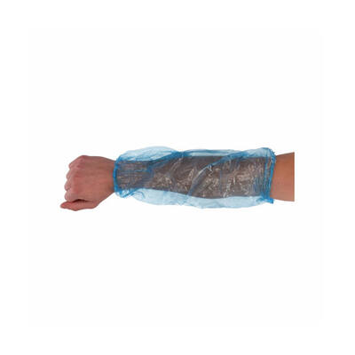 Schort PE 60mµ geruwd blauw 130x80 cm (628014)