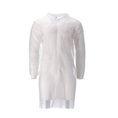 Bezoekersjas PP non-woven drukknop wit maat XXL (815177)