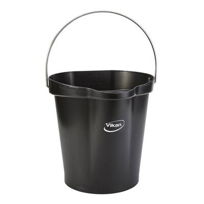 Vikan emmer maatverdeling schenktuit zwart 12 liter (56869)