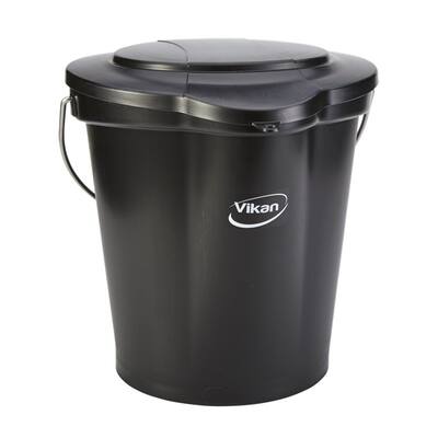 Vikan emmer maatverdeling schenktuit zwart 12 liter (56869)