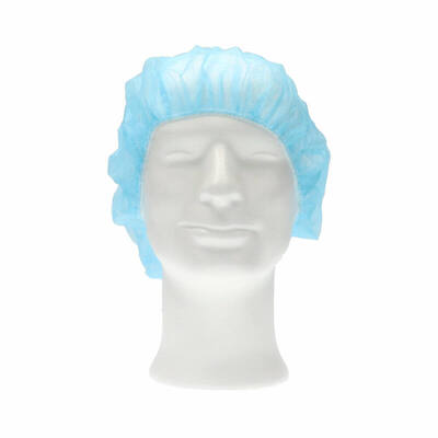 Haarnet wokkels PP non-woven dubbel elastiek blauw 58,5 cm