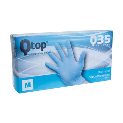 Onderzoekhandschoenen nitril allround 3,5 blauw maat M