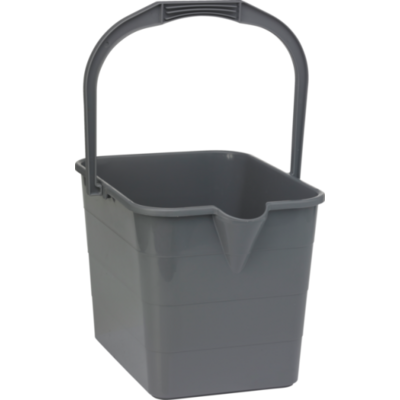 Vikan draadmopemmer microfibre rechthoekig met schenktuit grijs 15 liter (375018)