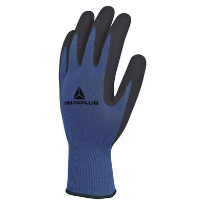 Handschoenen Deltaplus nitril blauw/zwart maat 10 (XL) (12 paar)